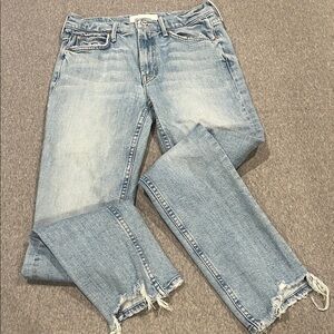 MOTHER The Flirt Fray light wash jeans size 26